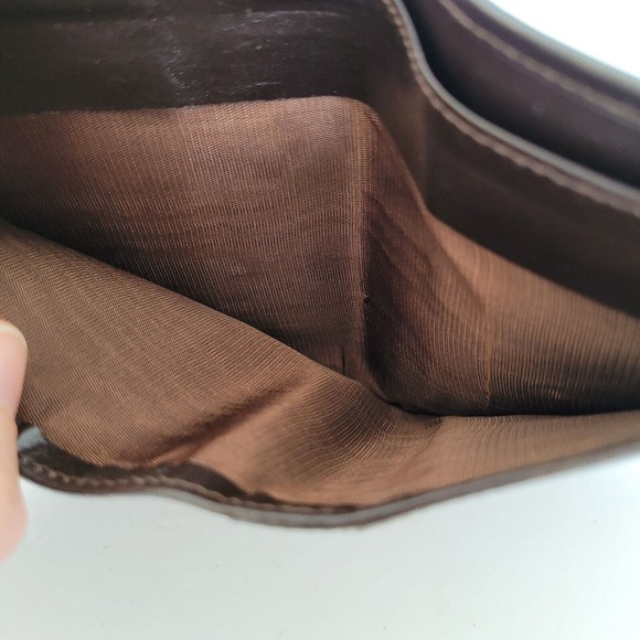 Celine Vintage Medium Bifold Horse And Carriage Wallet Kisslock Brown Tan Purse - Picture 4 of 13